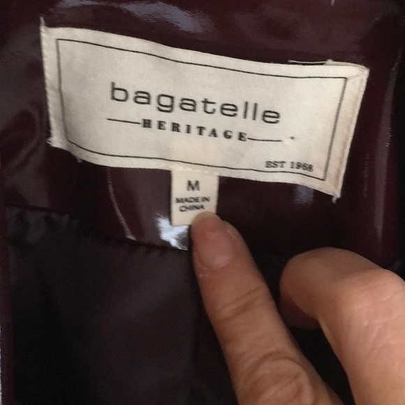 Maroon Patent Moto Jacket - Picture 2 of 3